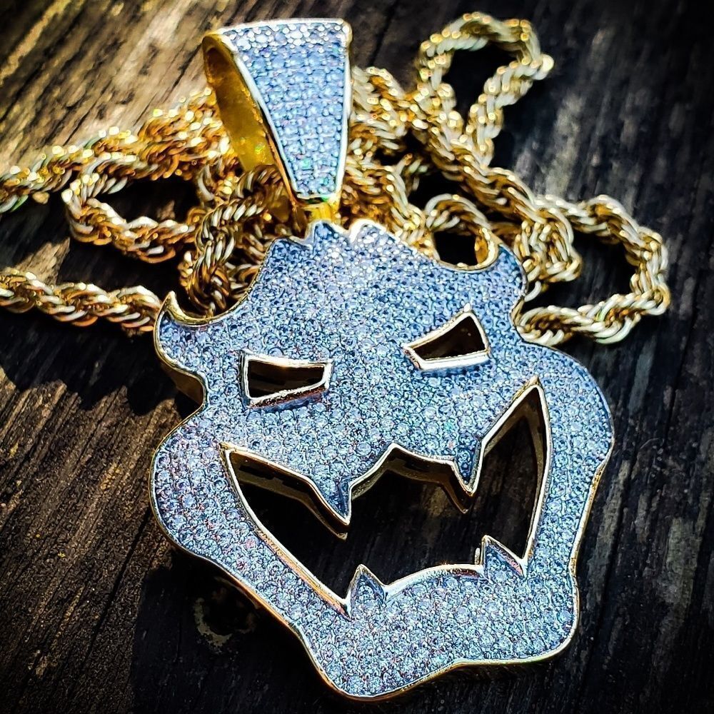 14k Gold Plated Bowser Mario Necklace
